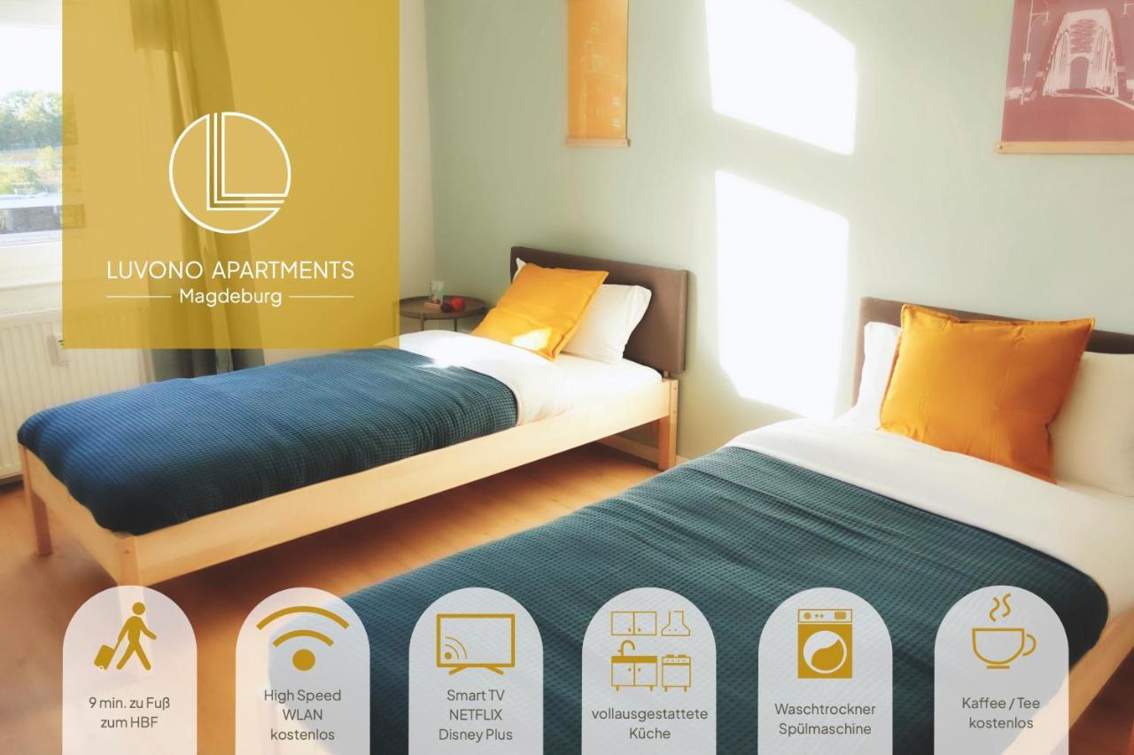 Luvono Apartments - 2 Schlafzimmer / Netflix / Disney+ Magdeburg Luaran gambar